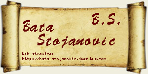 Bata Stojanović vizit kartica